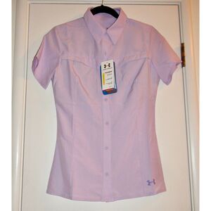 Under Armour Purple Sedna Fishing Short Sleeve Shirt